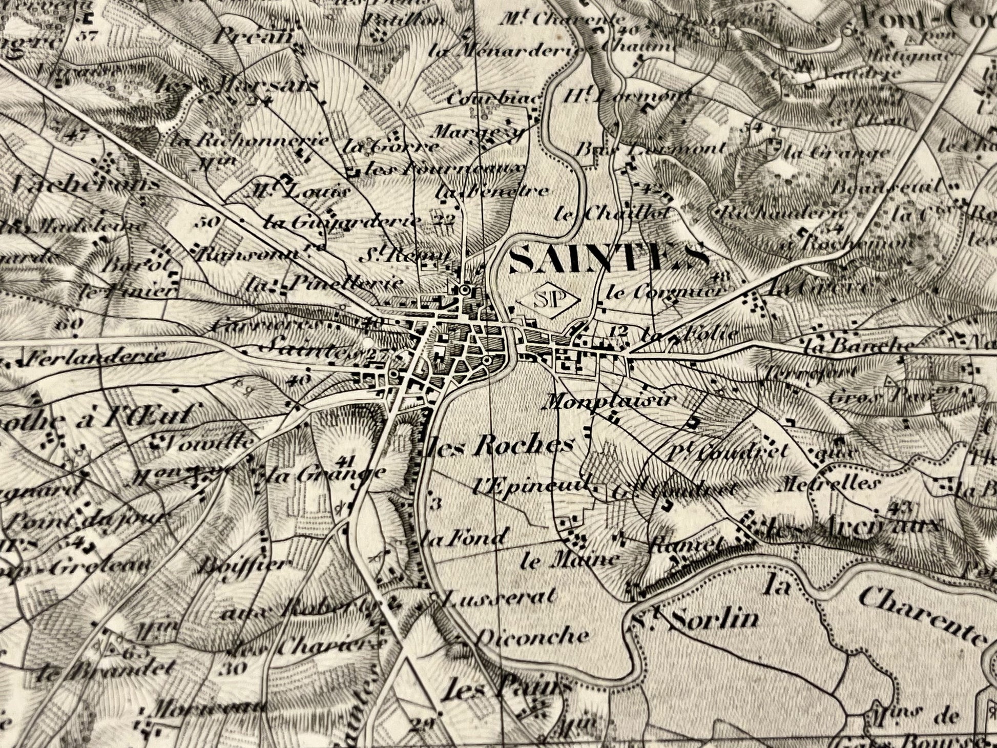 Achat carte militaire ancienne Saintes