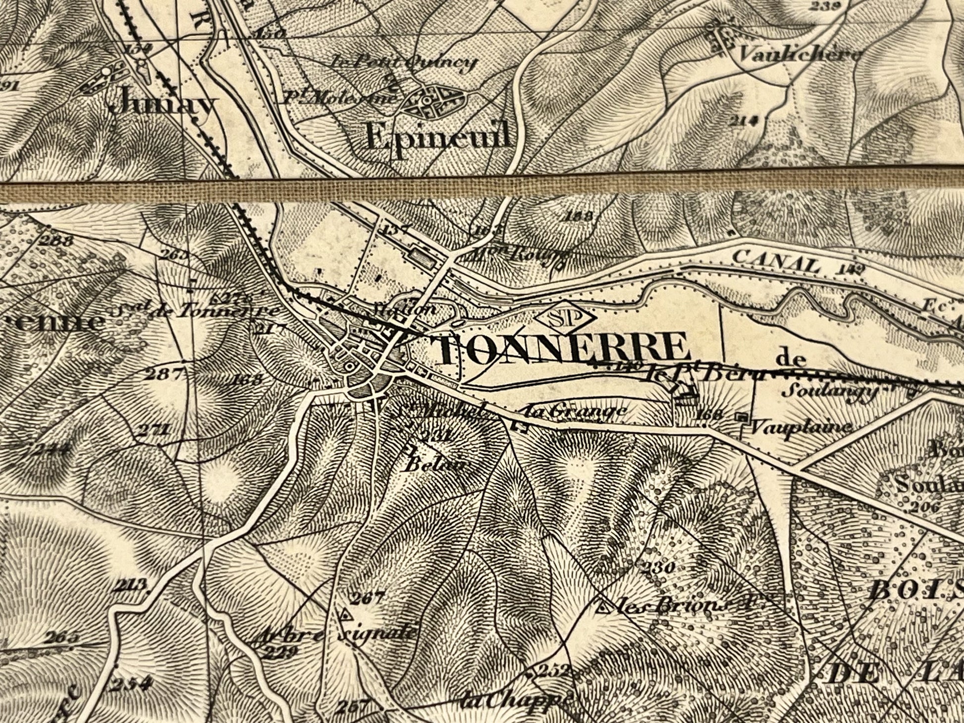 Carte Etat-Major ancienne Tonnerre