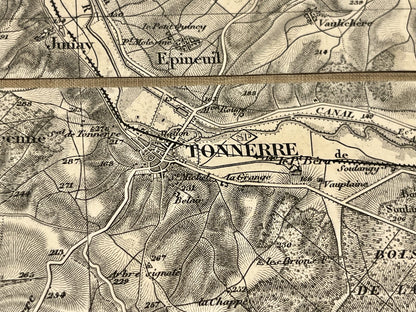 Carte Etat-Major ancienne Tonnerre