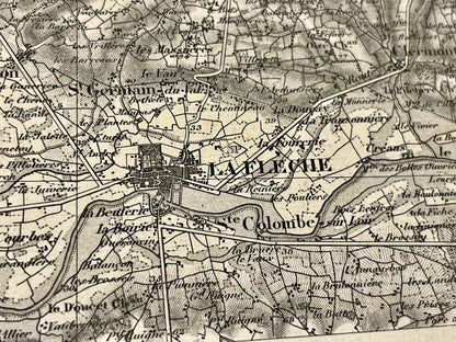 Achat carte militaire ancienne la Fleche