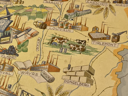 Achat carte picturale ancienne Brabant