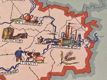 Achat carte picturale ancienne Hainaut