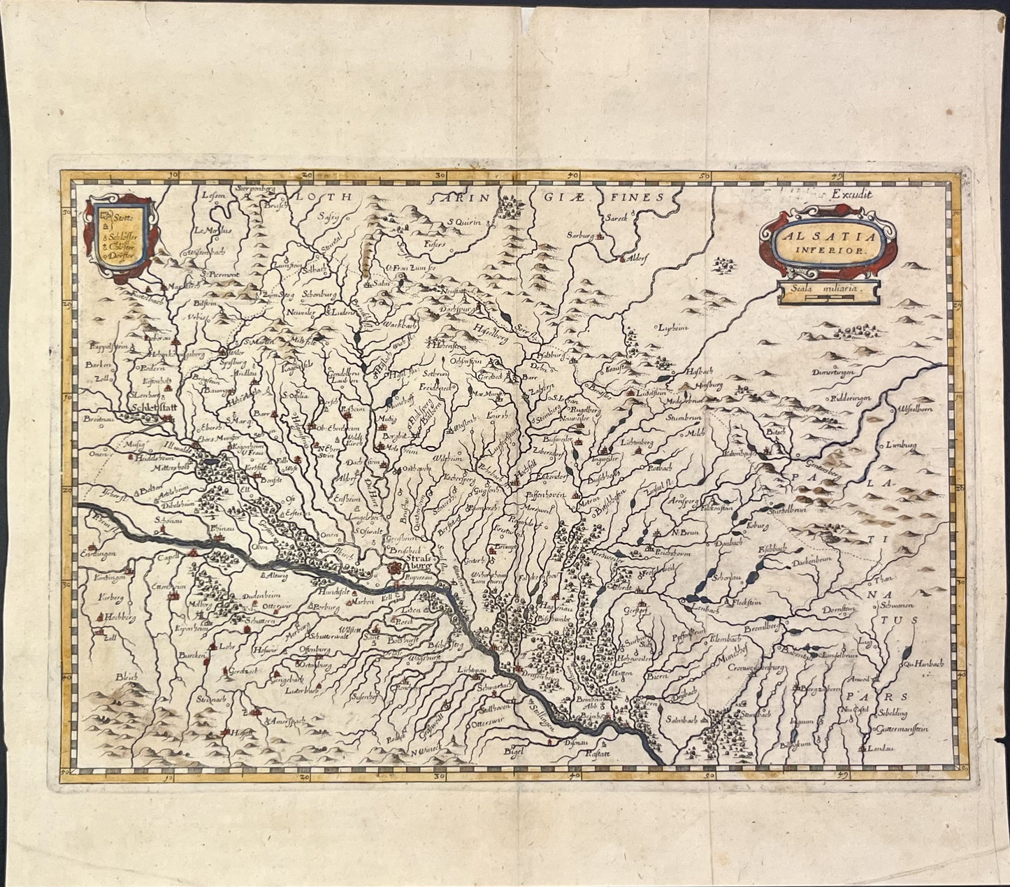 Achat carte tres ancienne Bas-Rhin