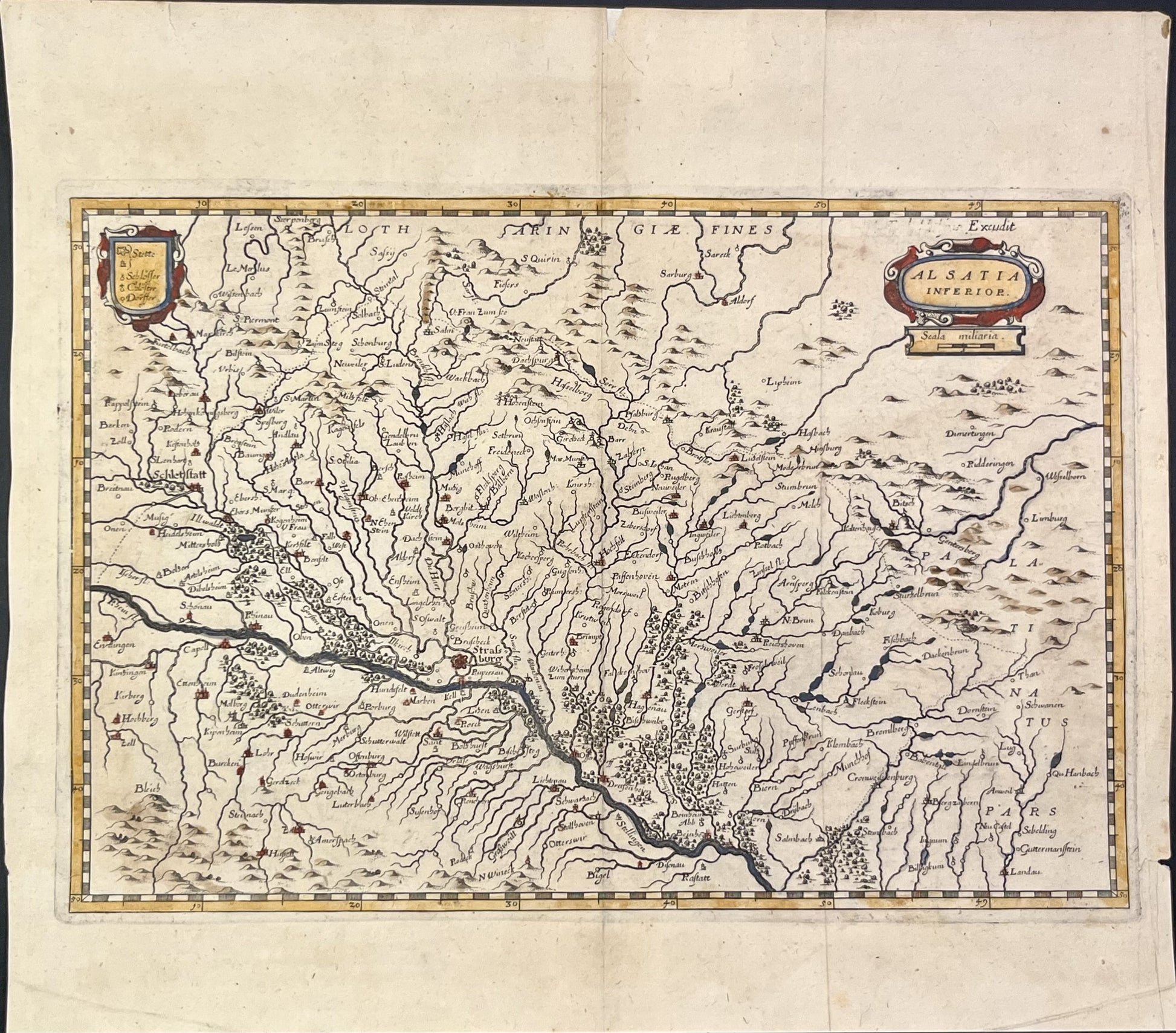 Achat carte tres ancienne Bas-Rhin