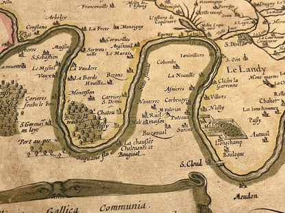 Achat carte tres ancienne Paris et banlieue