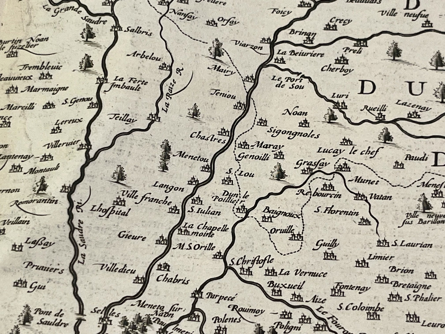 Achat carte tres ancienne loir-et-cher