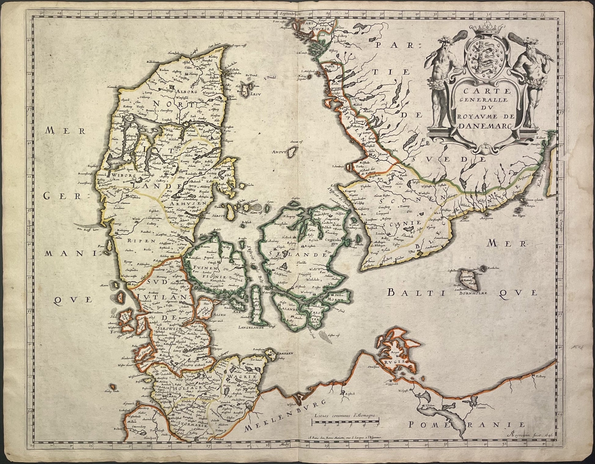 Achat carte vintage authentique Danemark