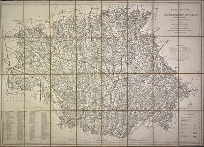 Achat grande carte ancienne Gers