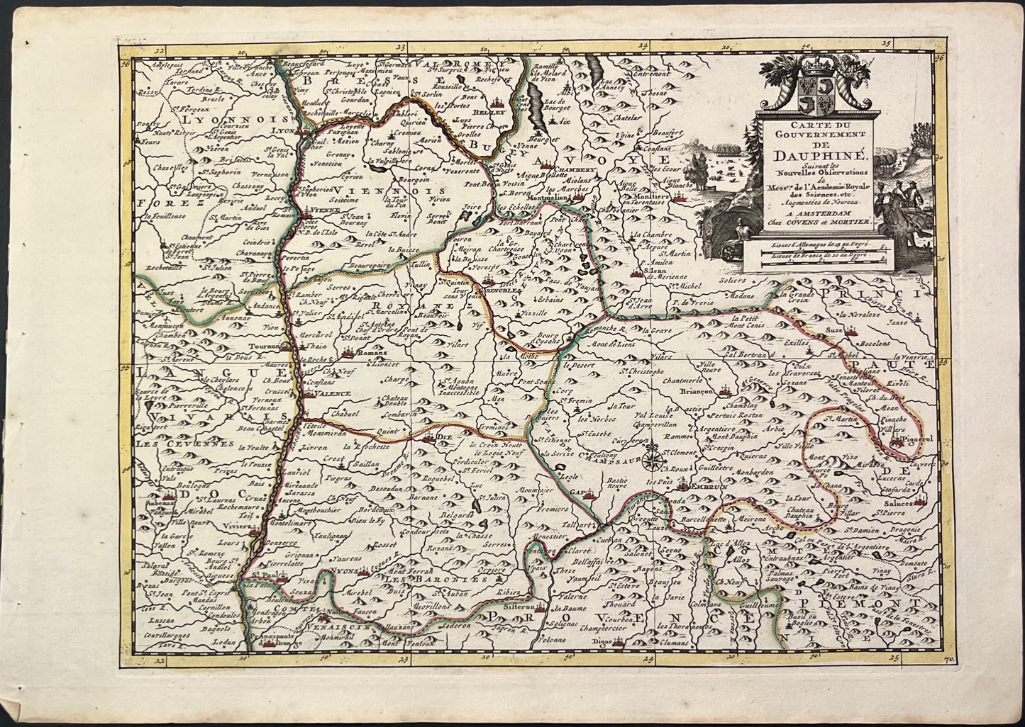 Achat petite carte ancienne Dauphine