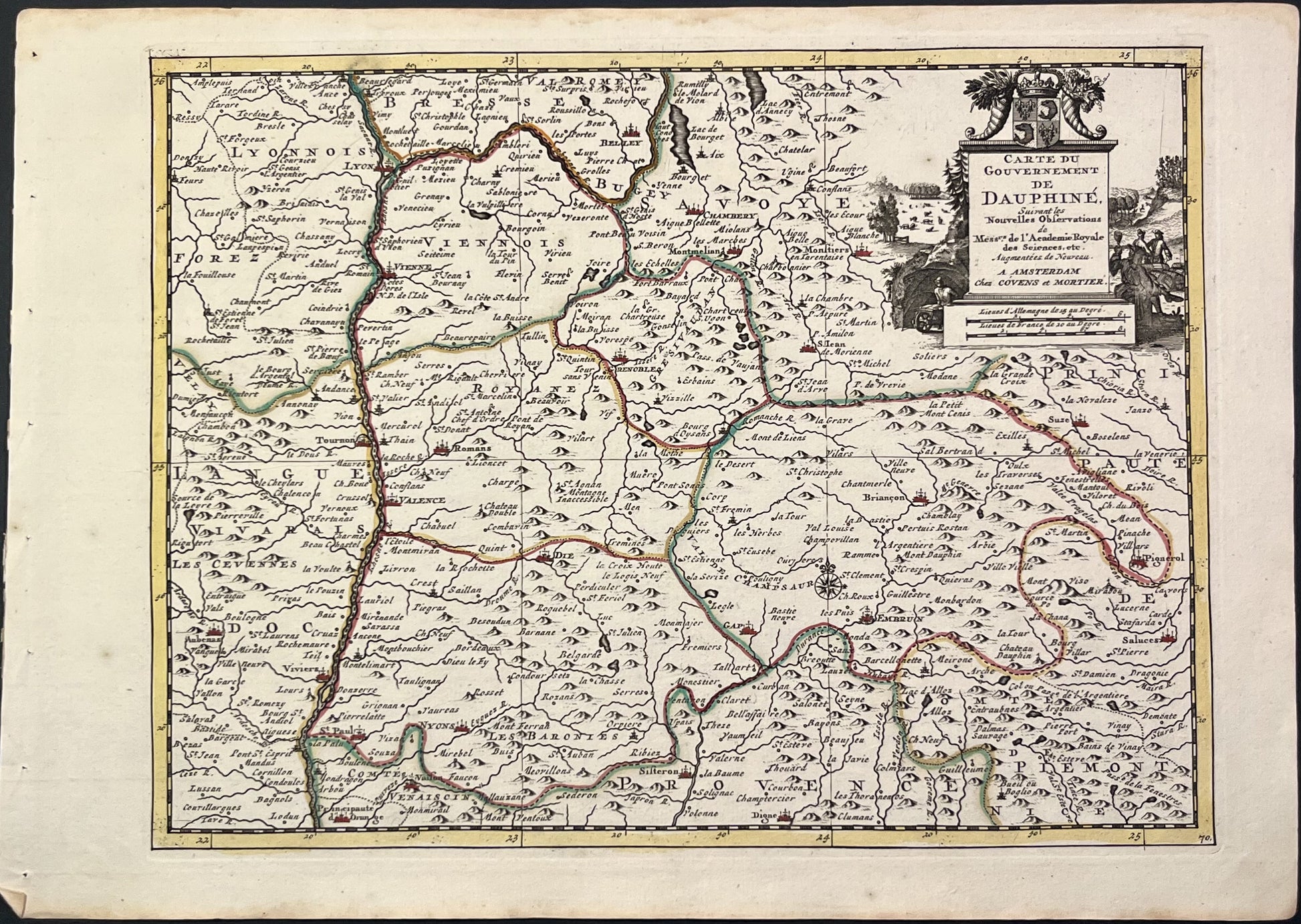 Achat petite carte ancienne Dauphine