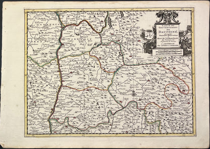 Achat petite carte ancienne Dauphine