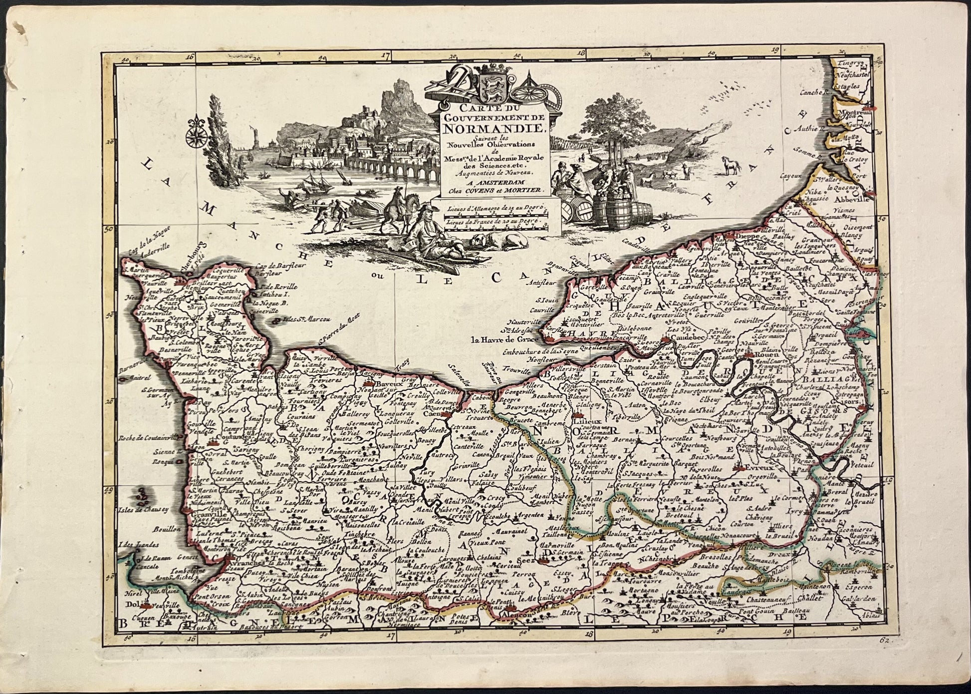 Achat petite carte ancienne Normandie