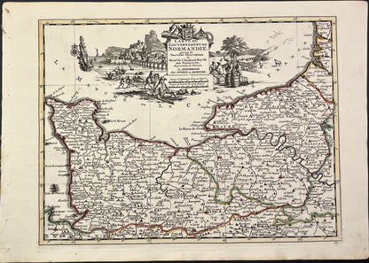 Achat petite carte ancienne Normandie