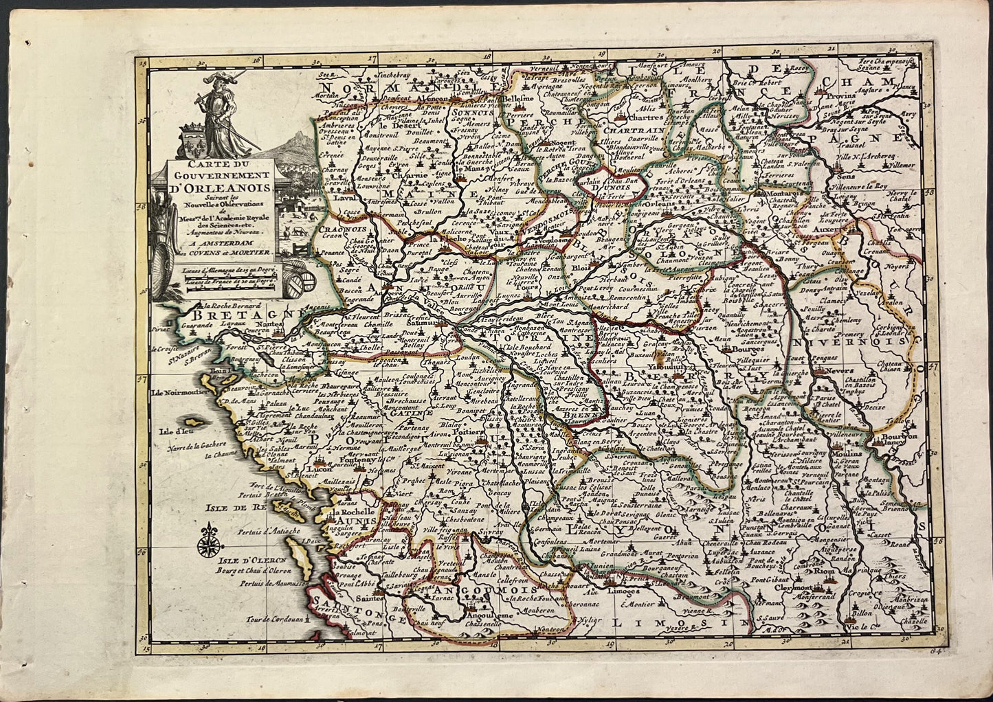 Achat petite carte ancienne Orleanais