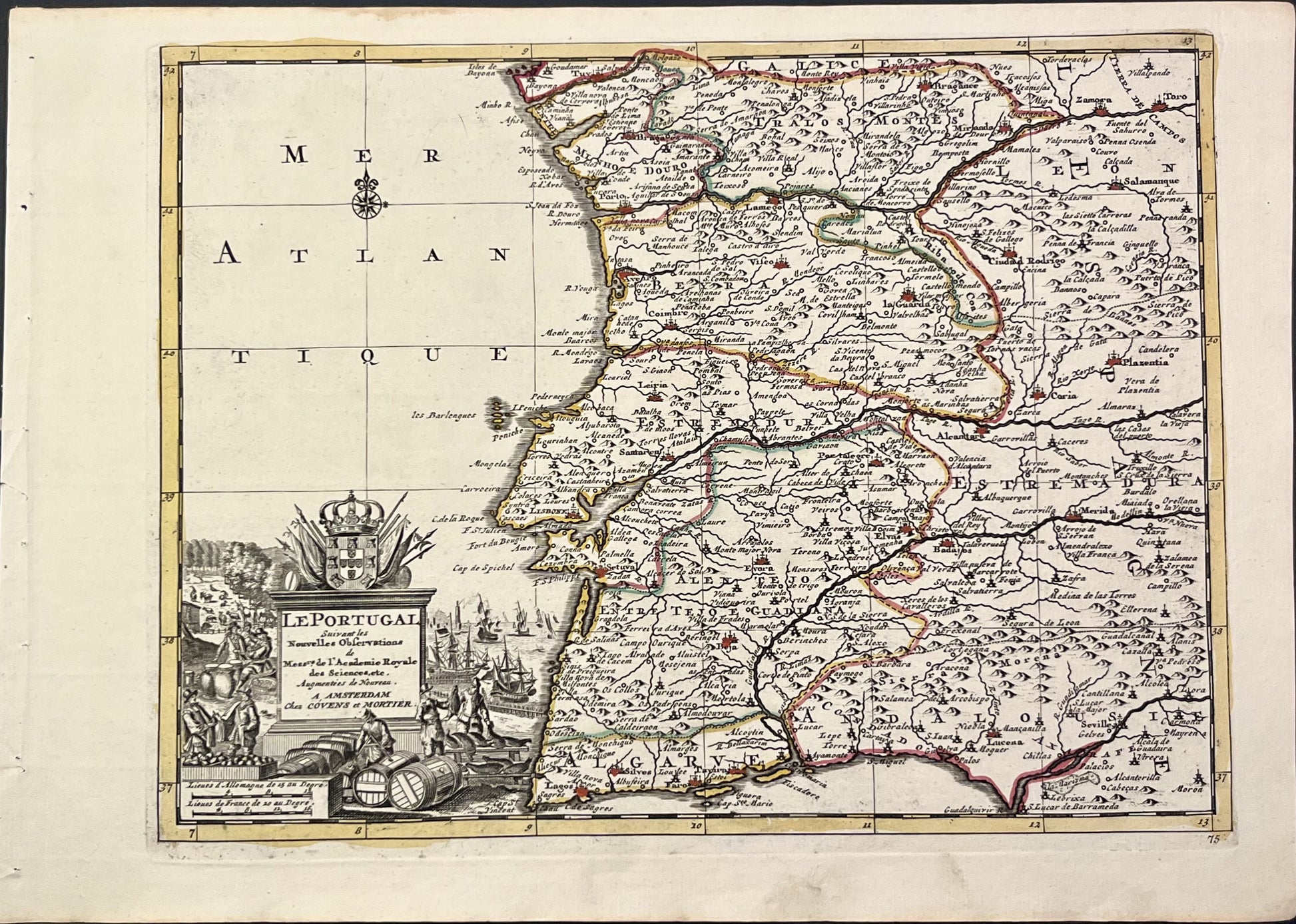 Achat petite carte ancienne Portugal