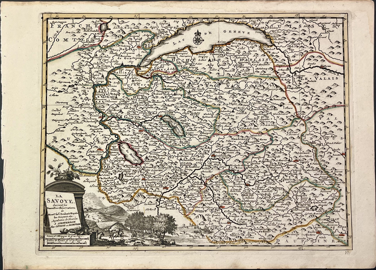 Achat petite carte ancienne Savoie