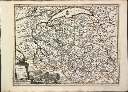 Achat petite carte ancienne Savoie