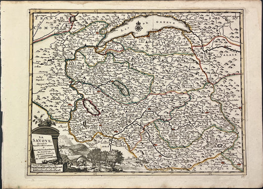 Achat petite carte ancienne Savoie