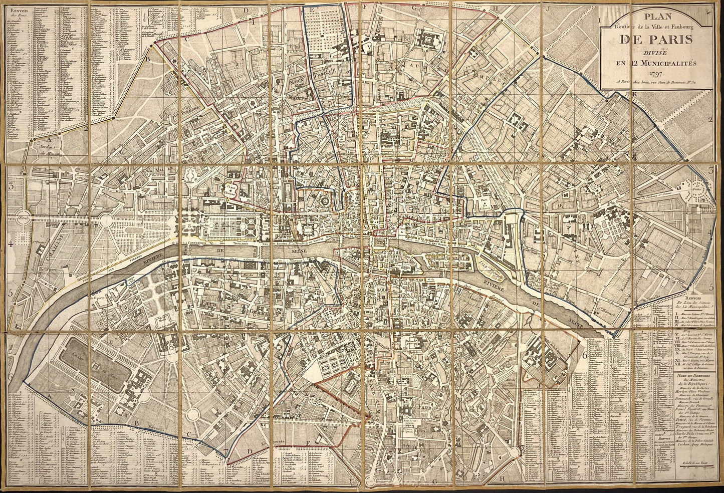 Achat plan ancien Paris