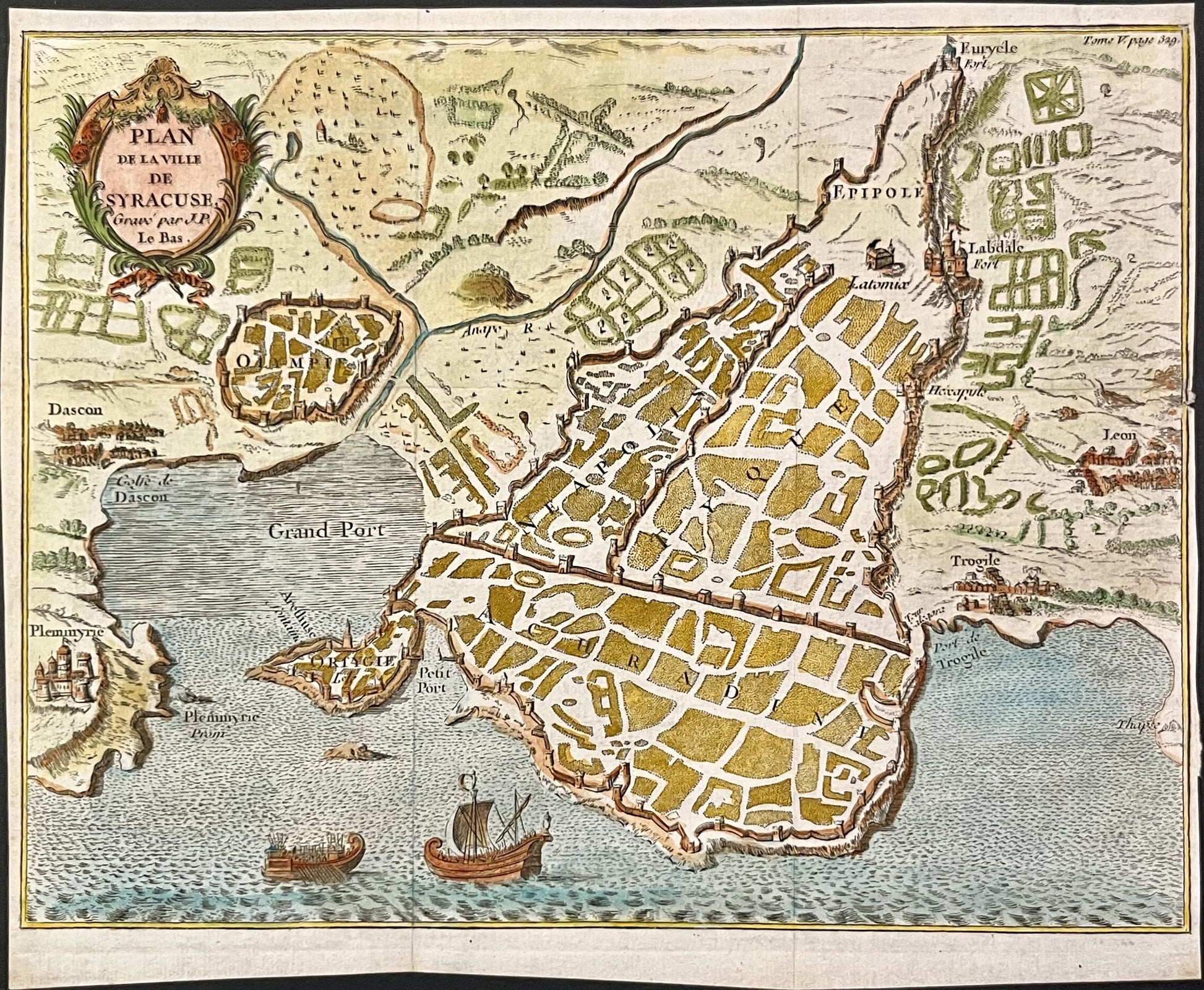 Achat plan ancien Syracuse