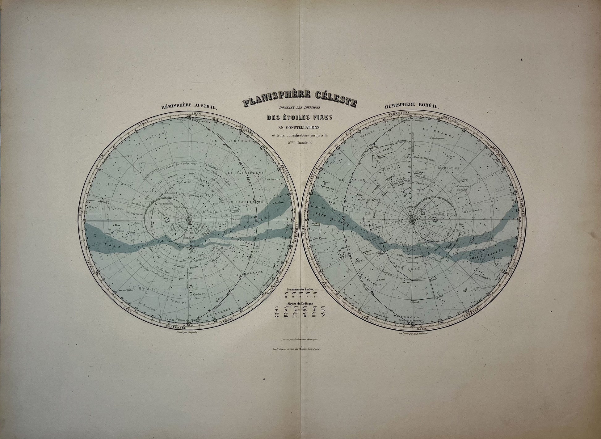 Achat planisphere celeste ancien