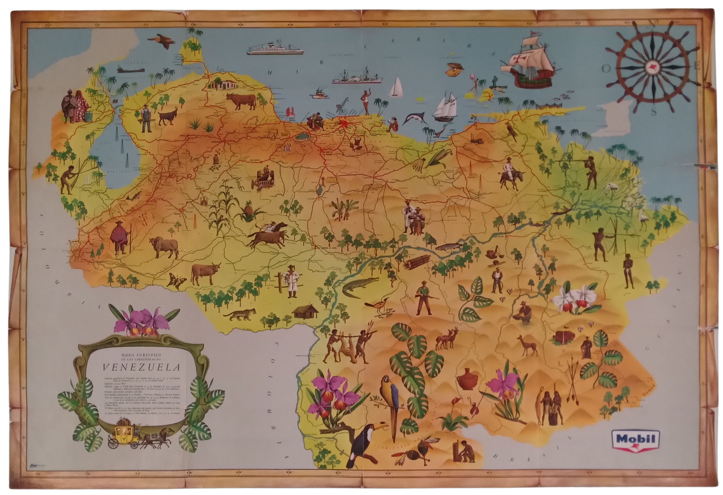 Affiche picturale et vintage du Venezuela 
