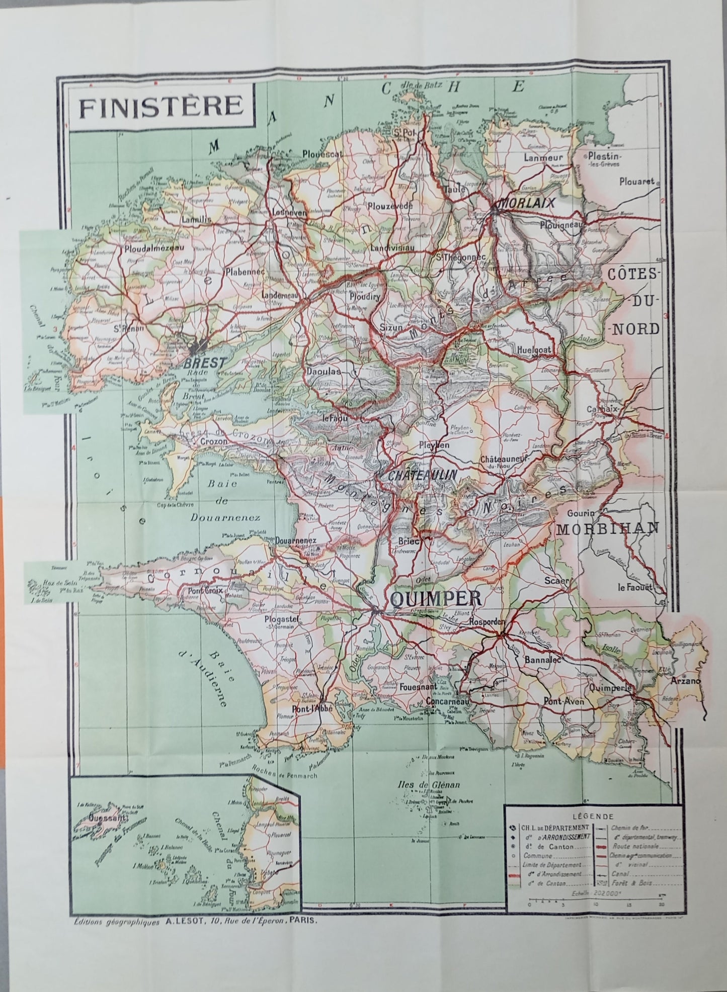 Affiche vintage du Finistere