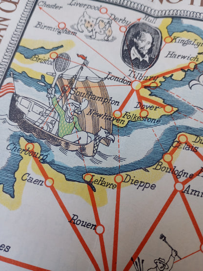 Affiche vintage du reseau ferroviaire suisse