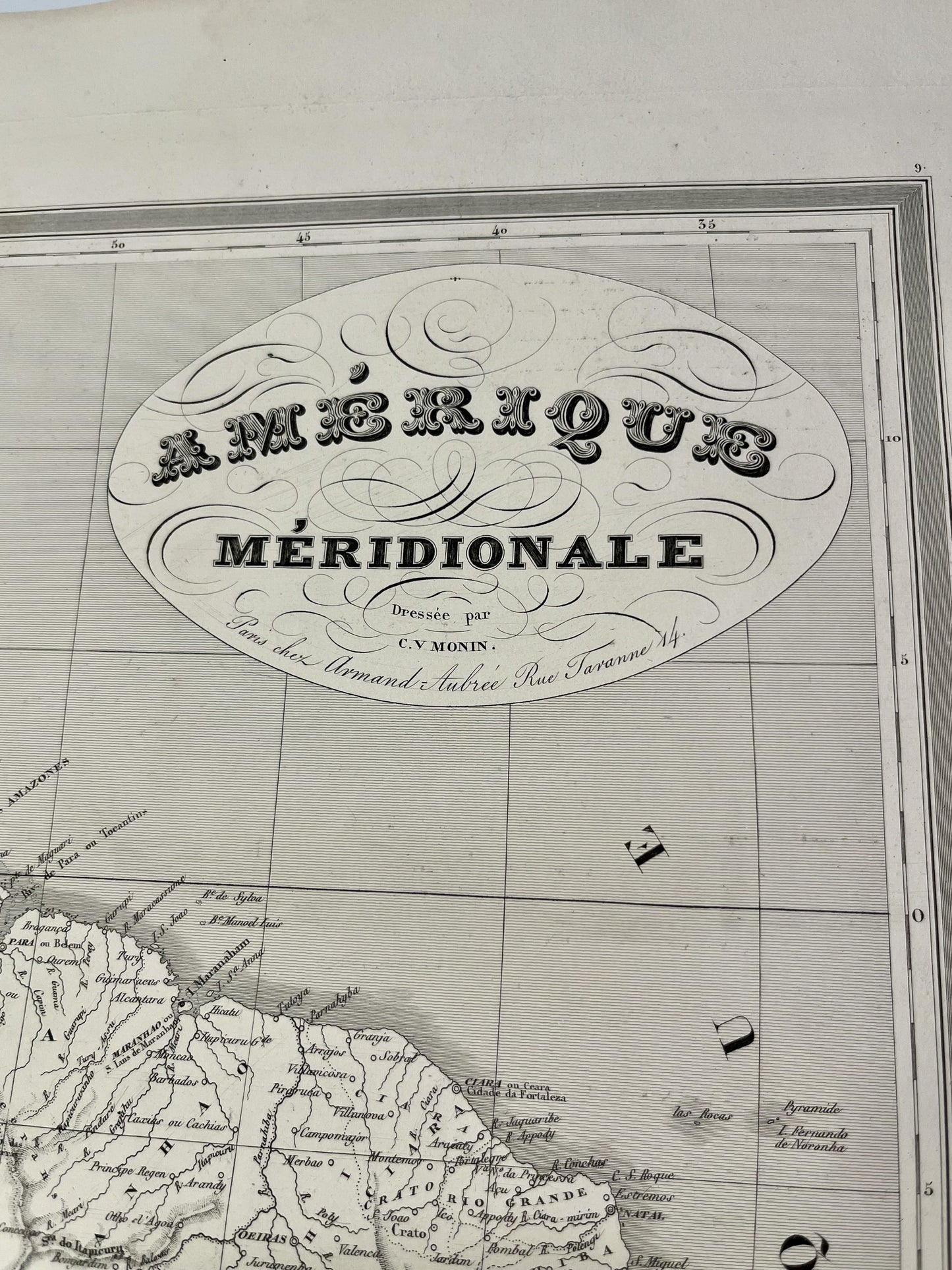 Amerique Meridionale carte geographique ancienne