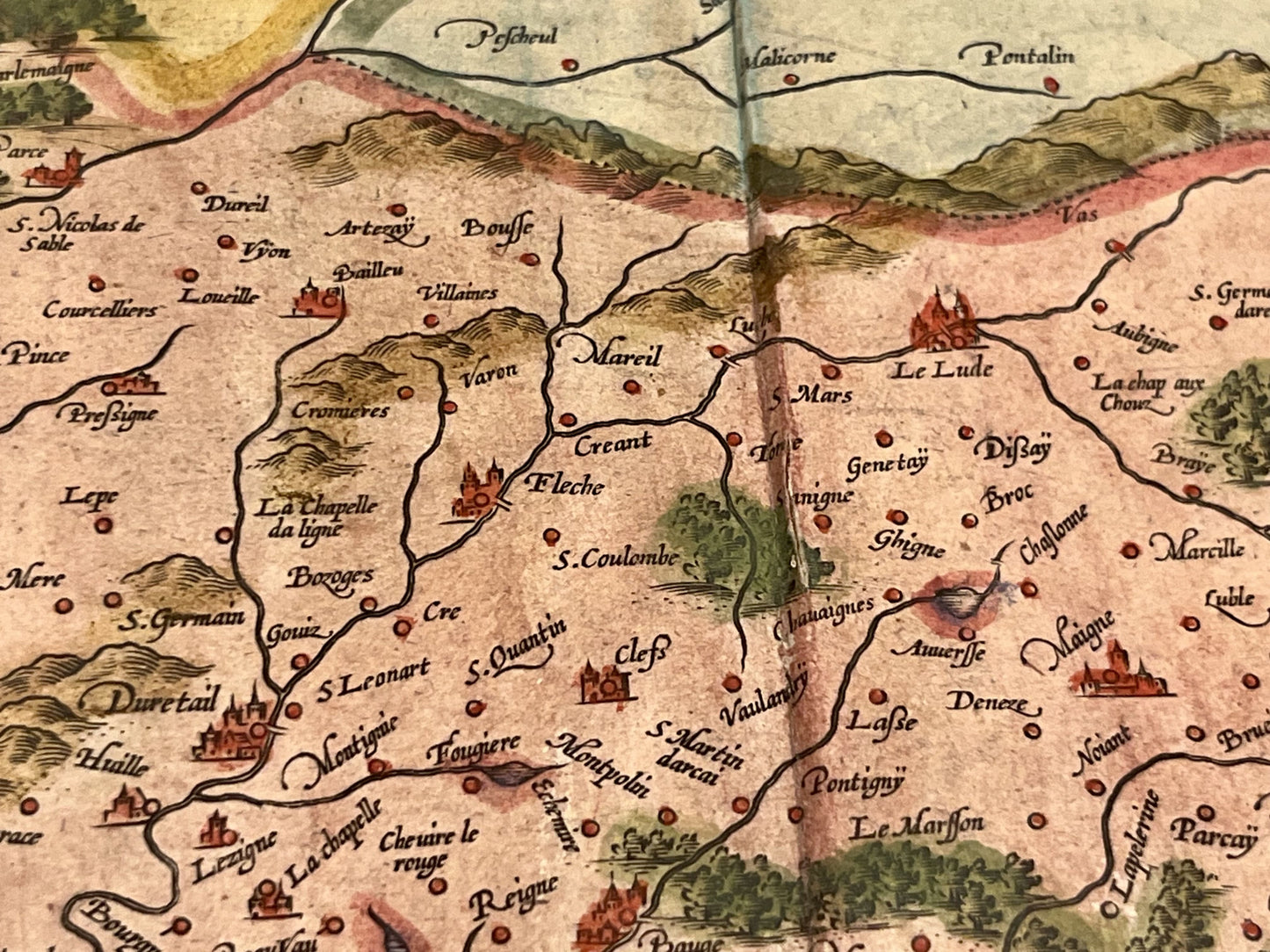 Anjou carte geographique tres ancienne