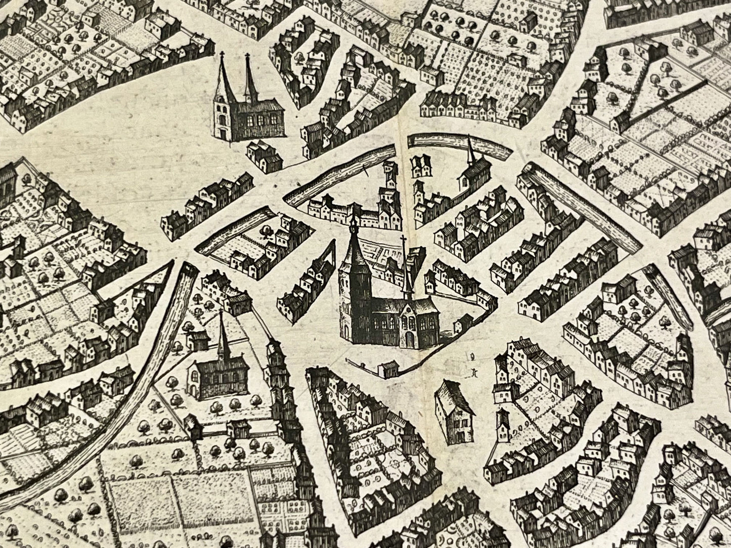 Antique Map of Tienen Belgium