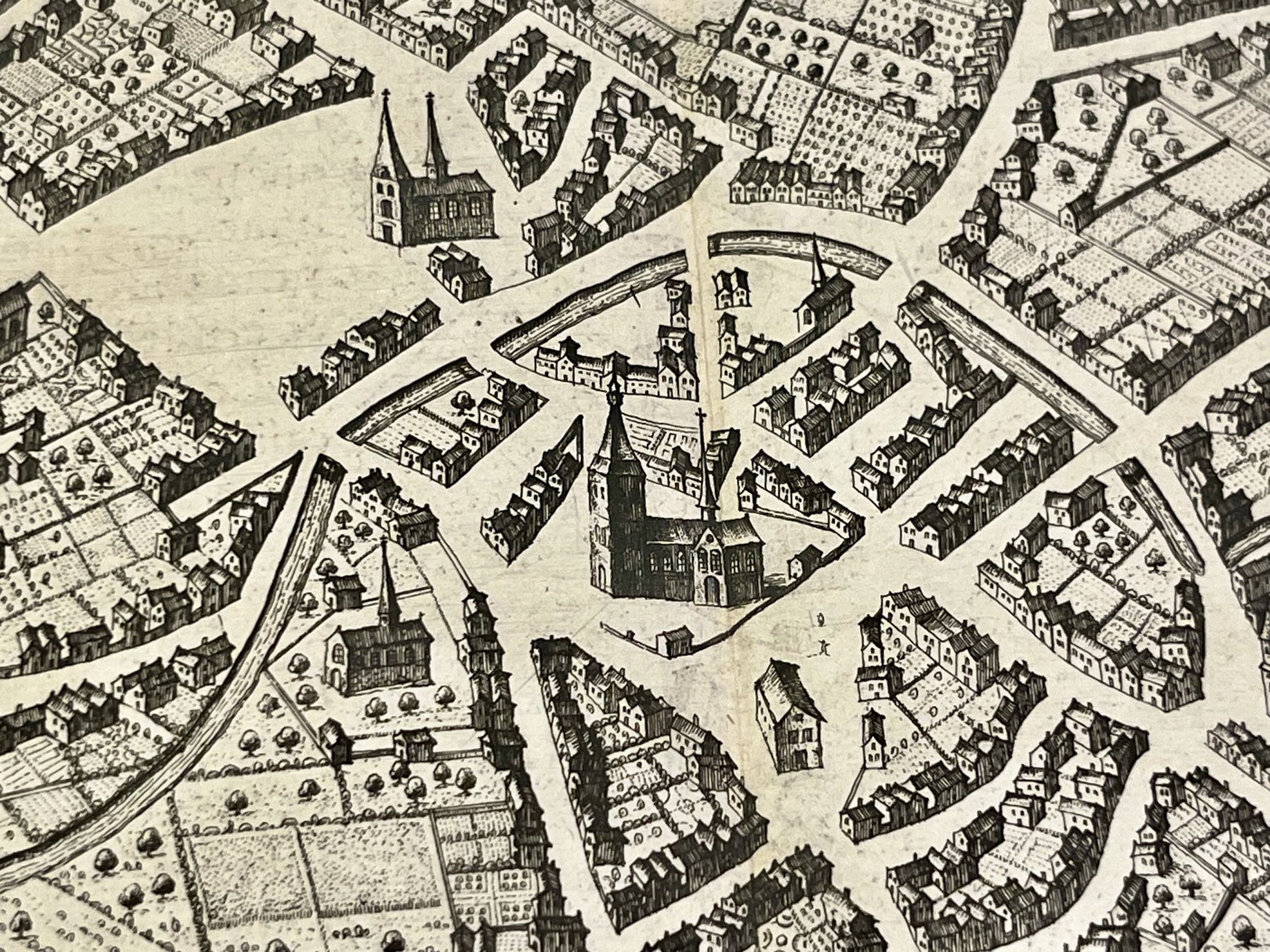 Antique Map of Tienen Belgium