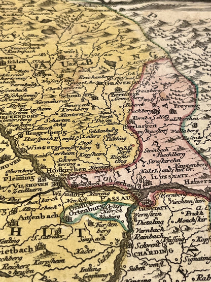 Antique map Bavaria Passau