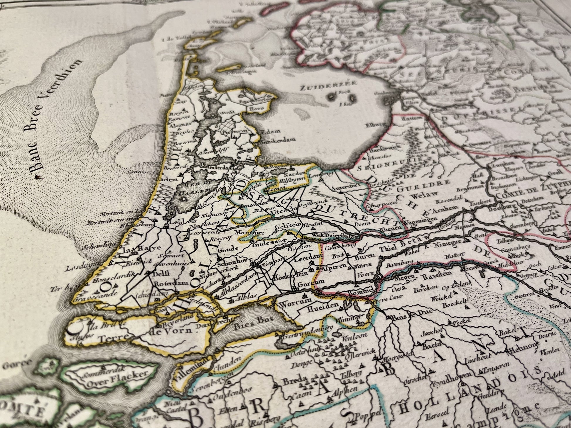 Antique map Holland Netherlands