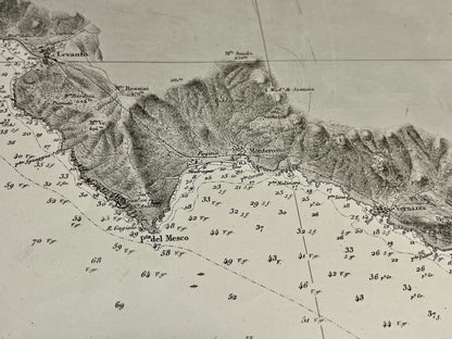 Antique map Italy levanto La Spezia