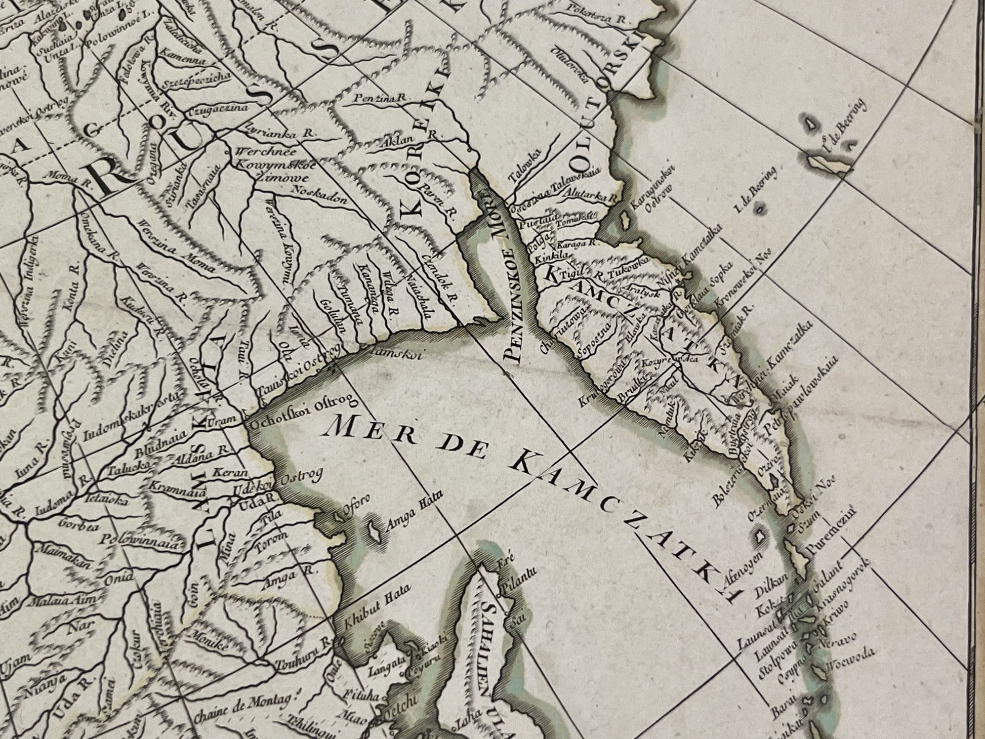 Antique map Kamchatka