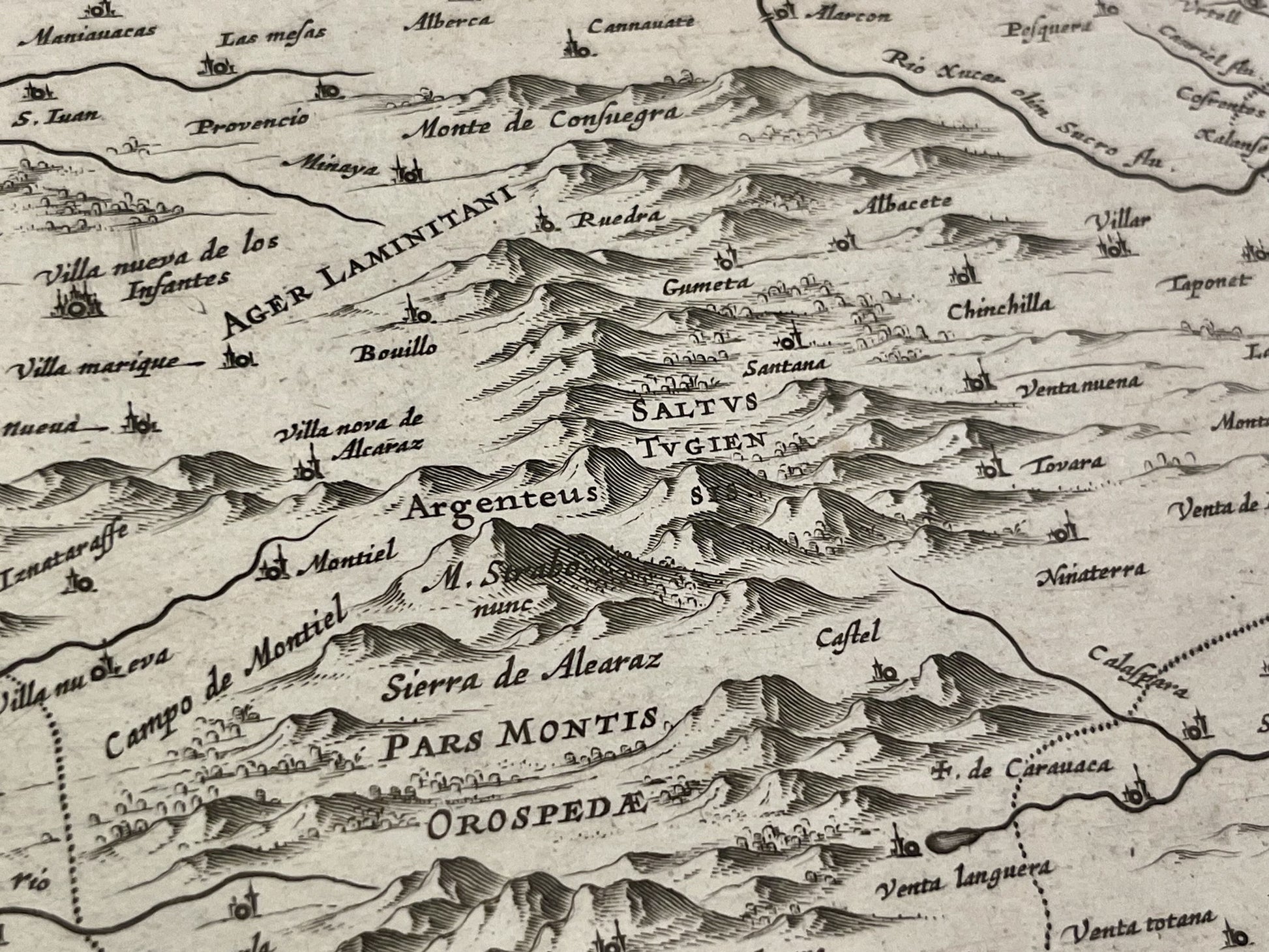 Antique map Kingdom of Castila
