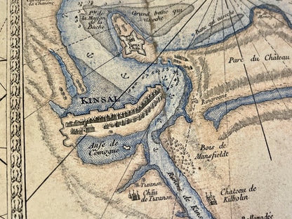 Antique map Kinsal Ireland