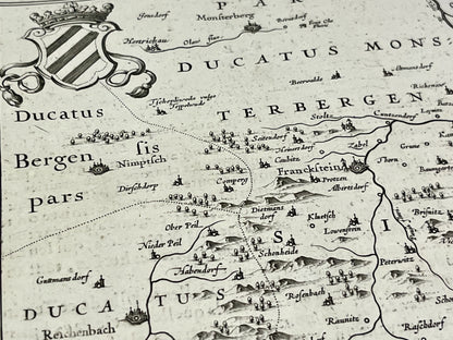 Antique map Klodzko Poland