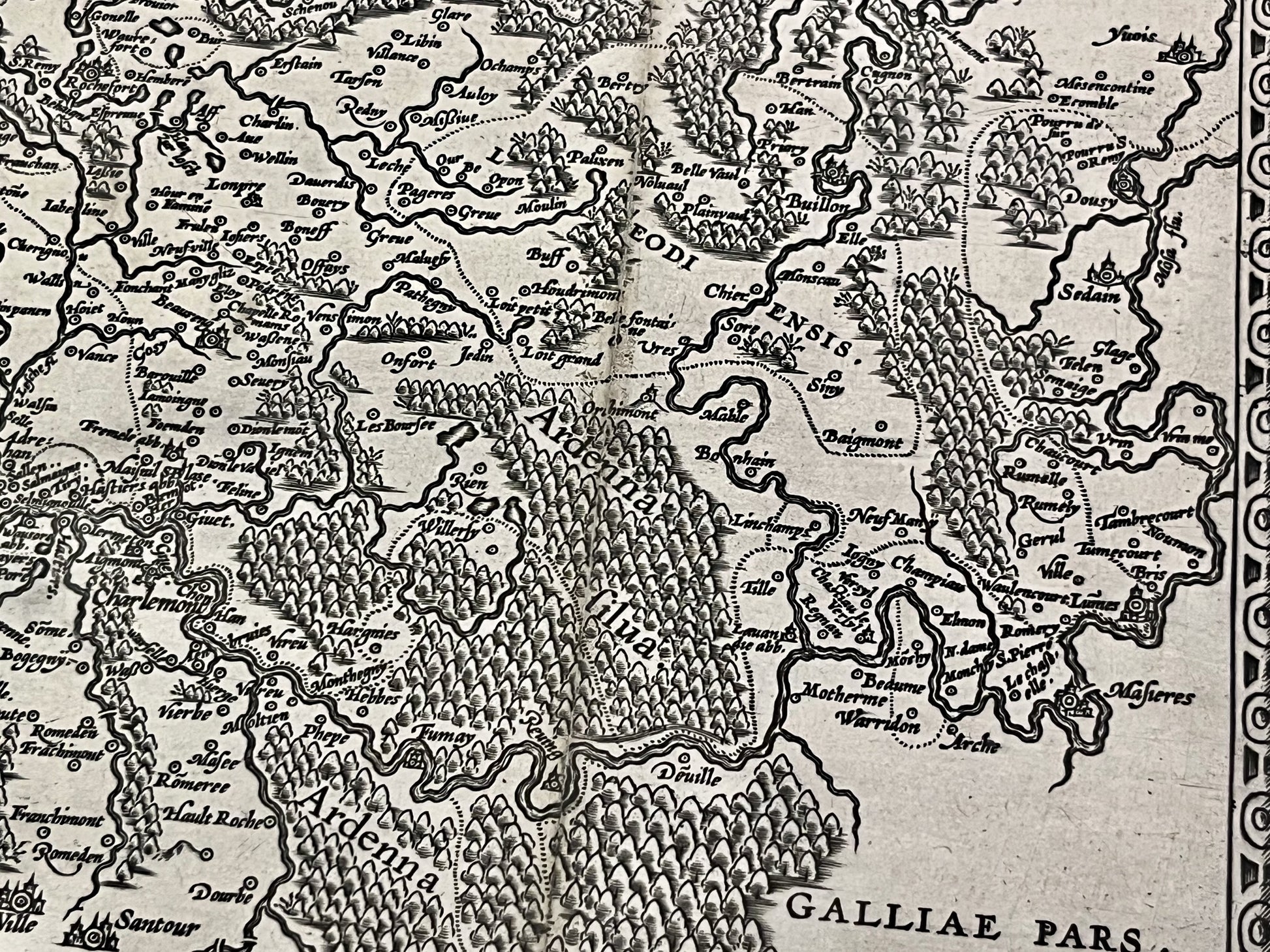 Antique map Liege diocese