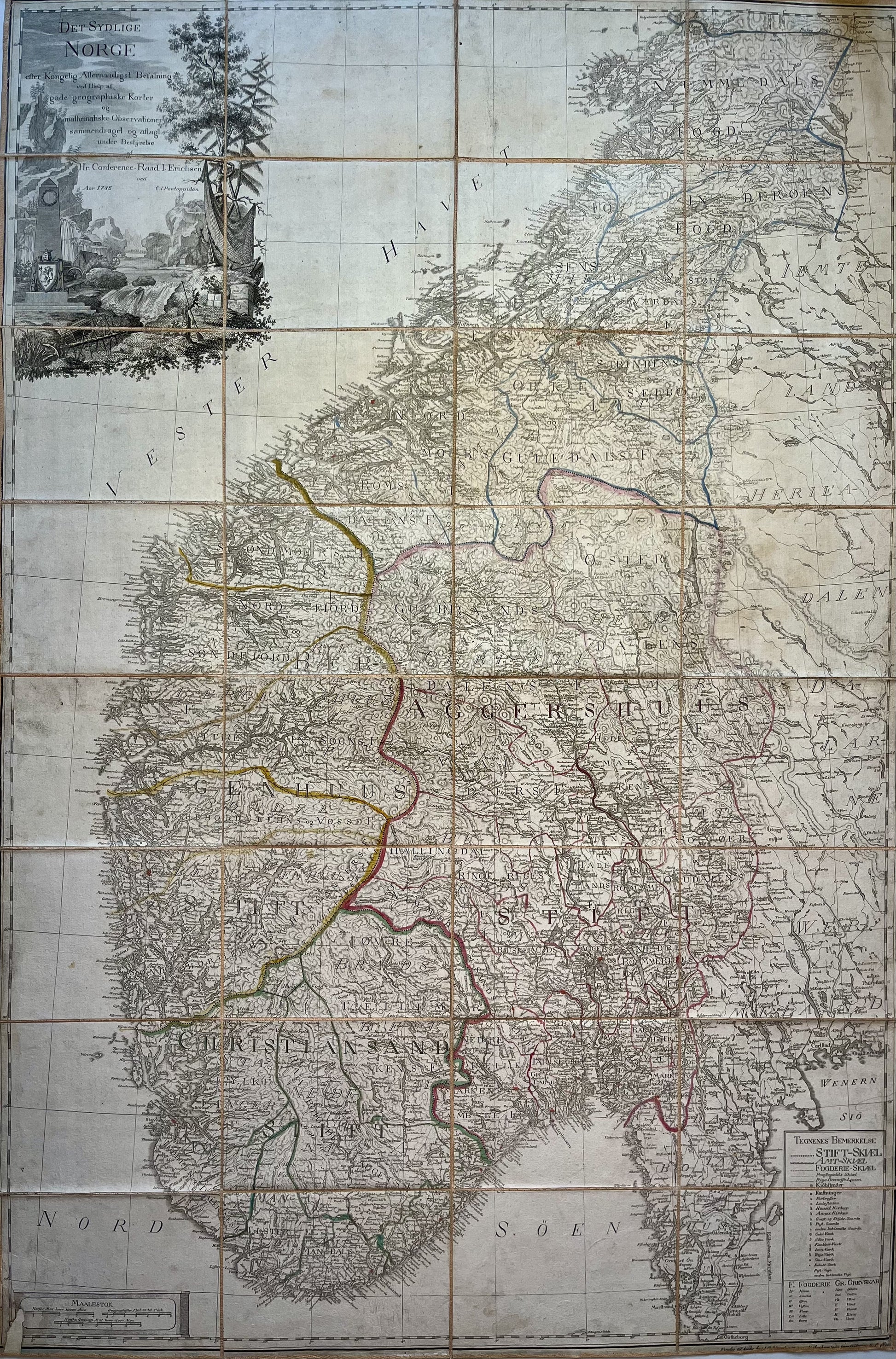 Antique map Norway