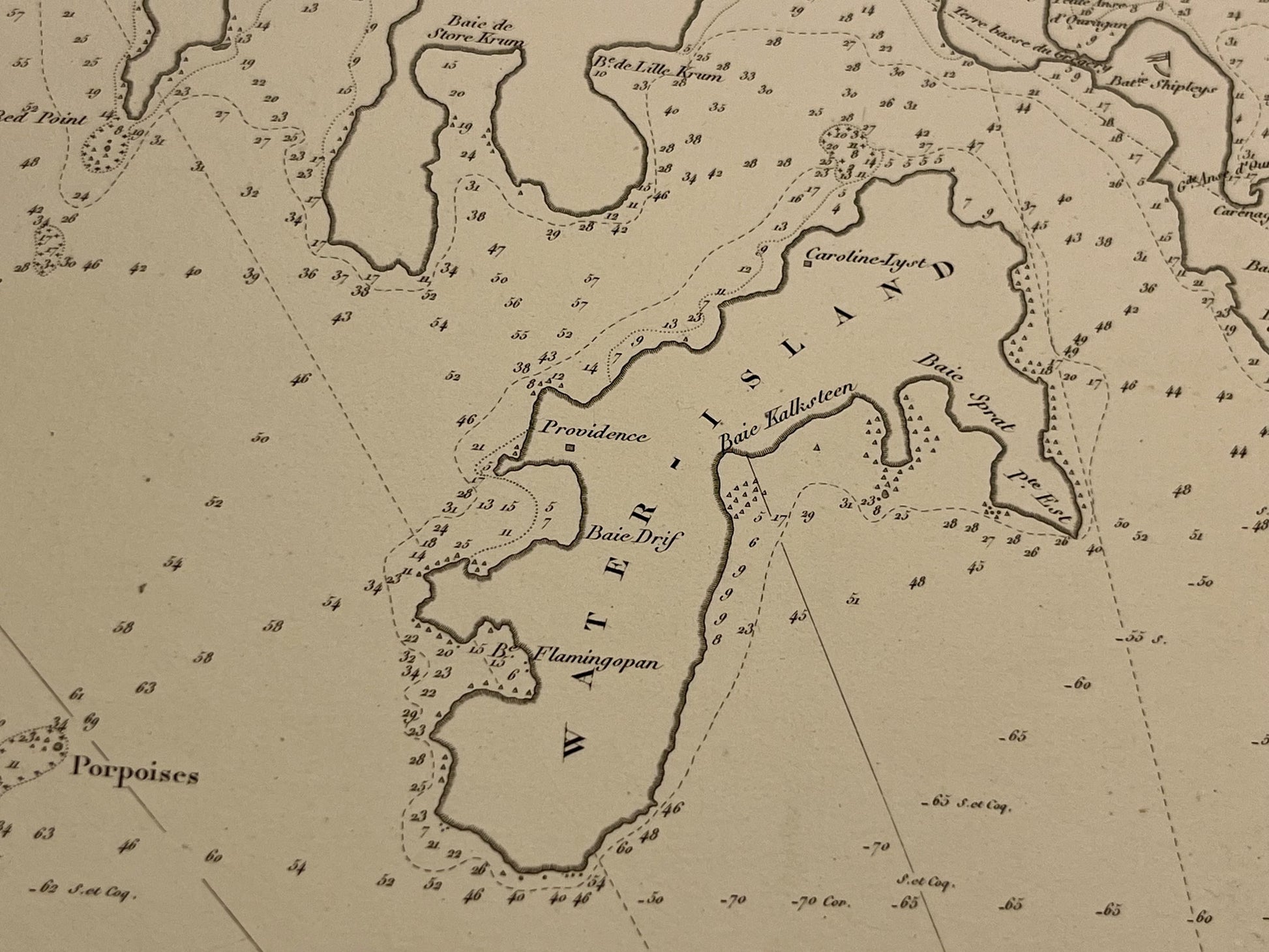 Antique map Saint-Thomas Virgin Islands
