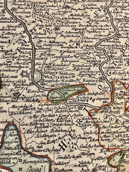 Antique map Wurtzbourg Germany