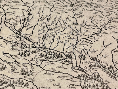Antique map of Alsace