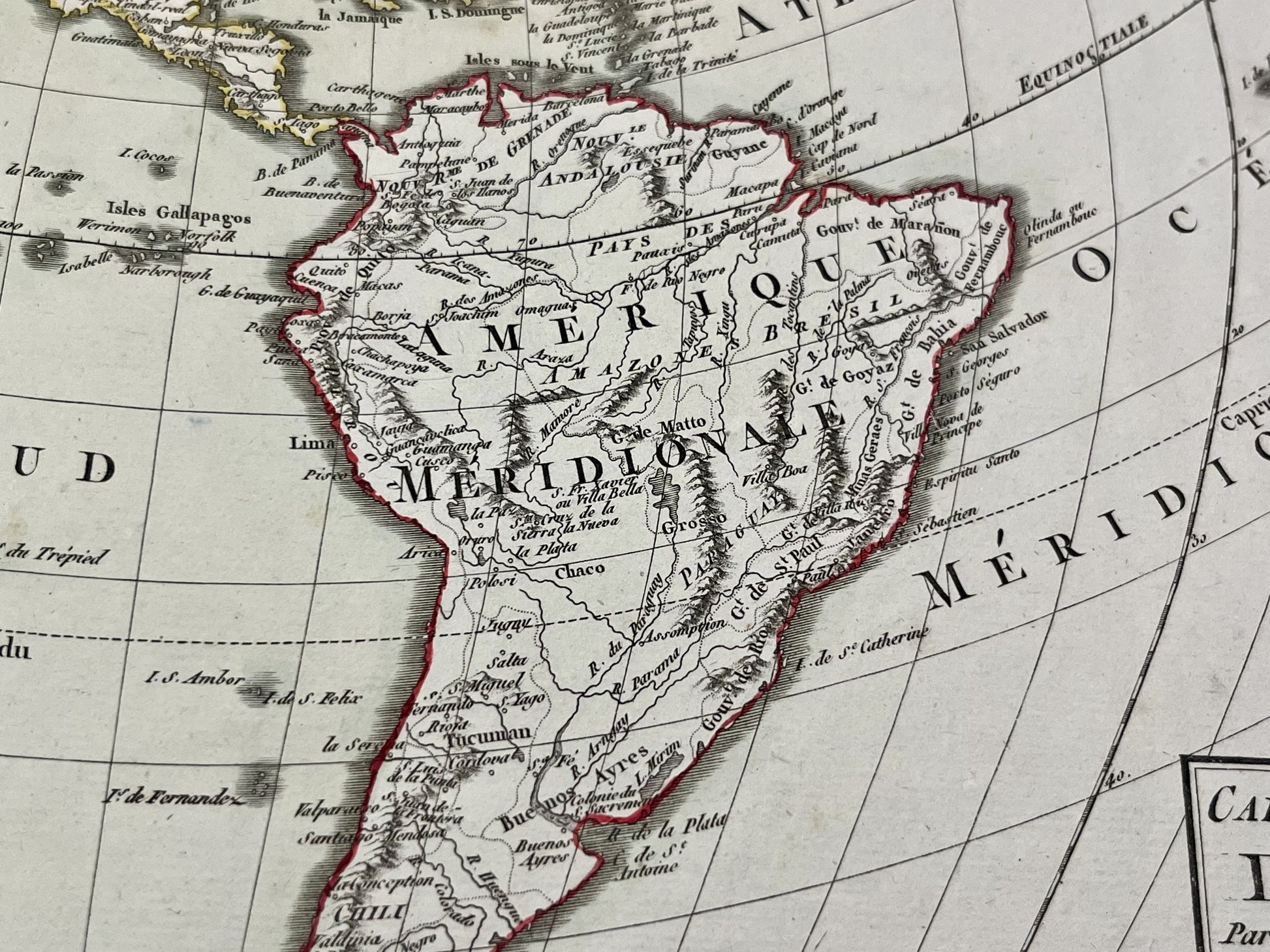 Antique map of America