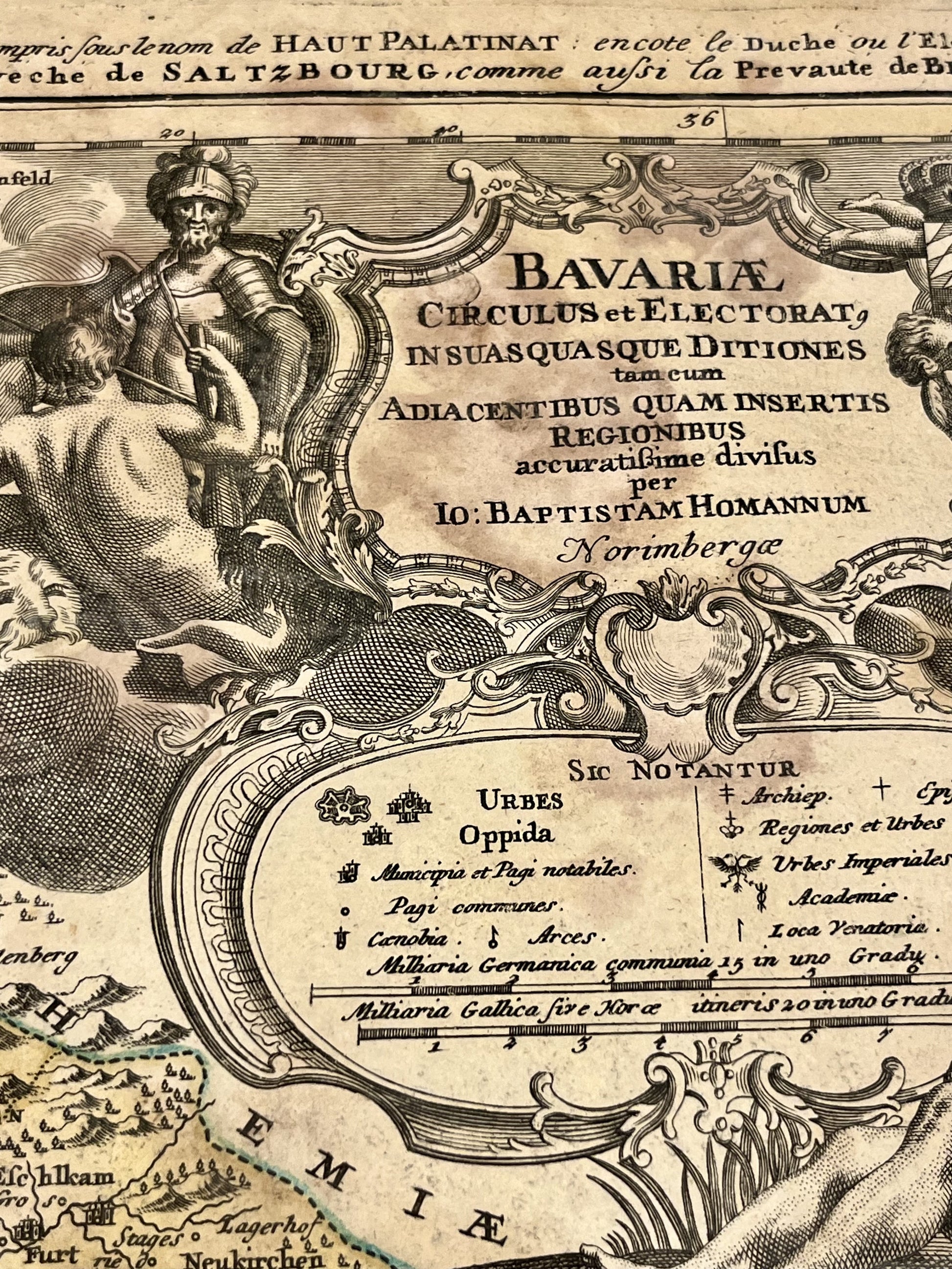 Antique map of Bavaria by Homann