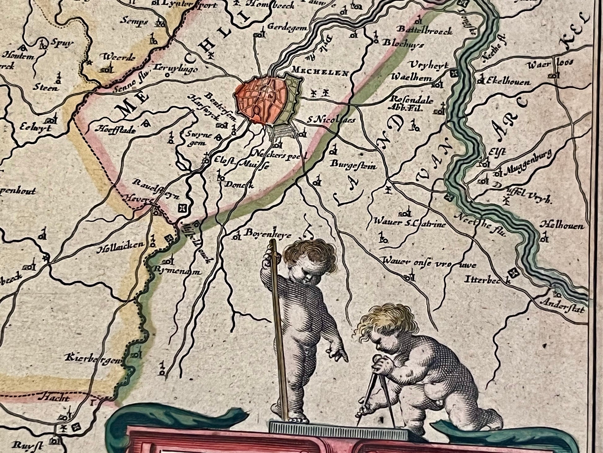 Antique map of Brabant by Blaeu
