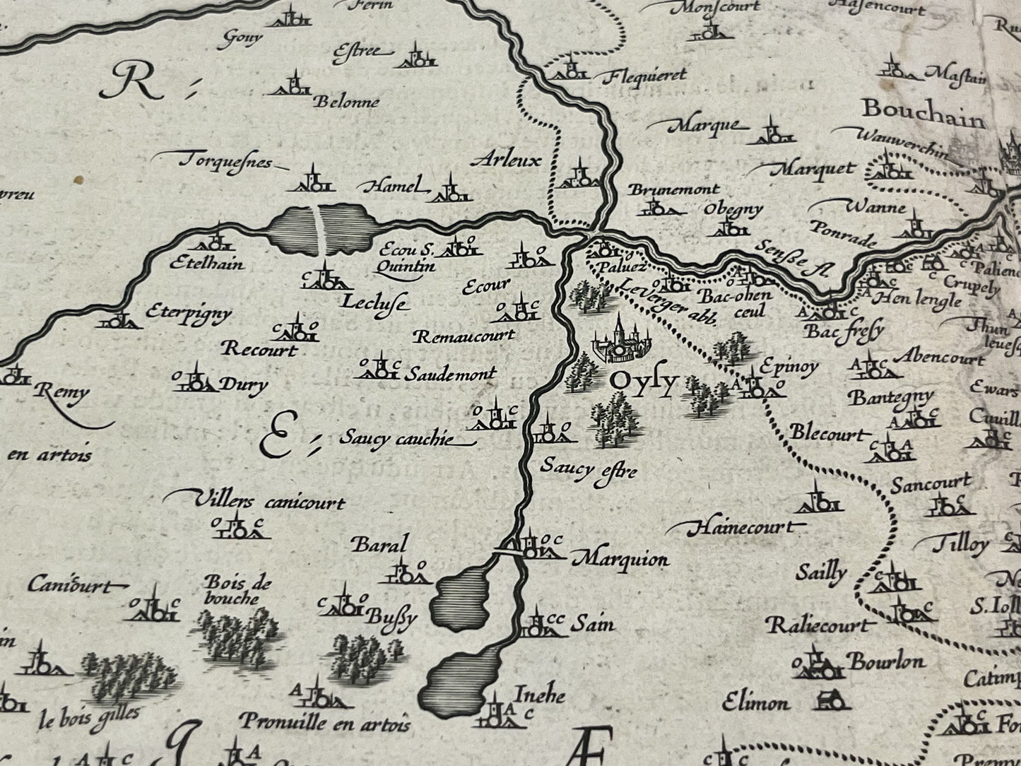 Antique map of Cambrai