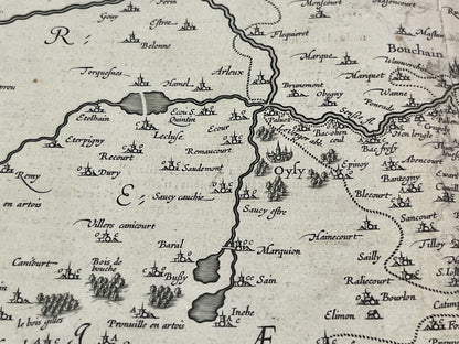 Antique map of Cambrai