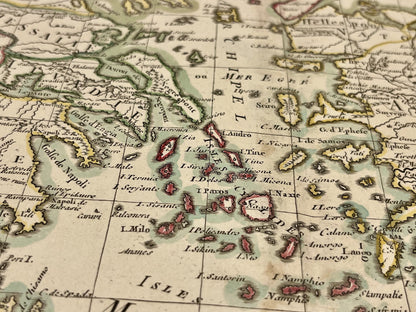 Antique map of Cyclades by Jean Janvier